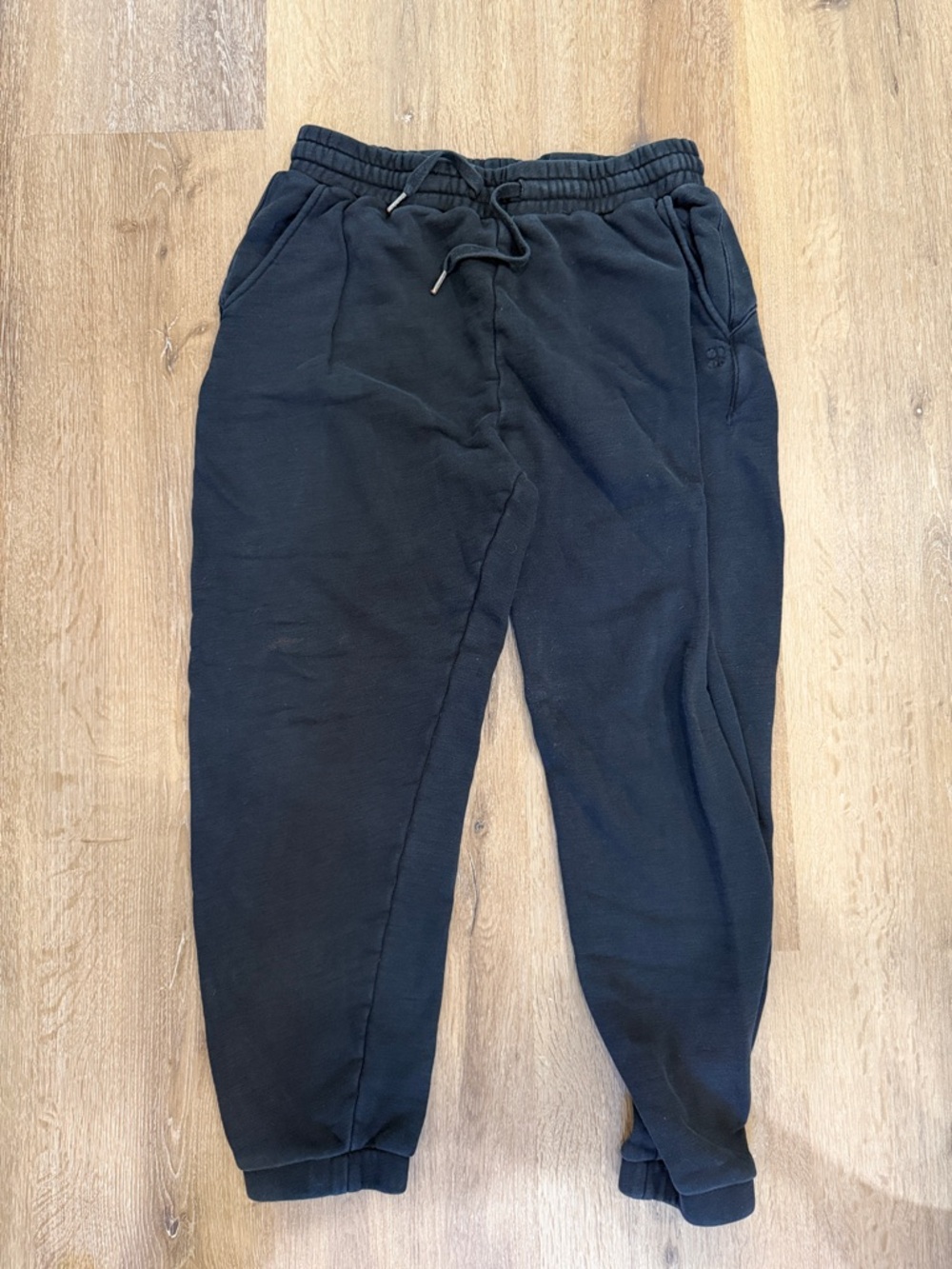 Sweaty Betty Black Drawstring Jogger Sweatpants Large